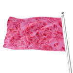 Pink Carnation Flower Print Flag