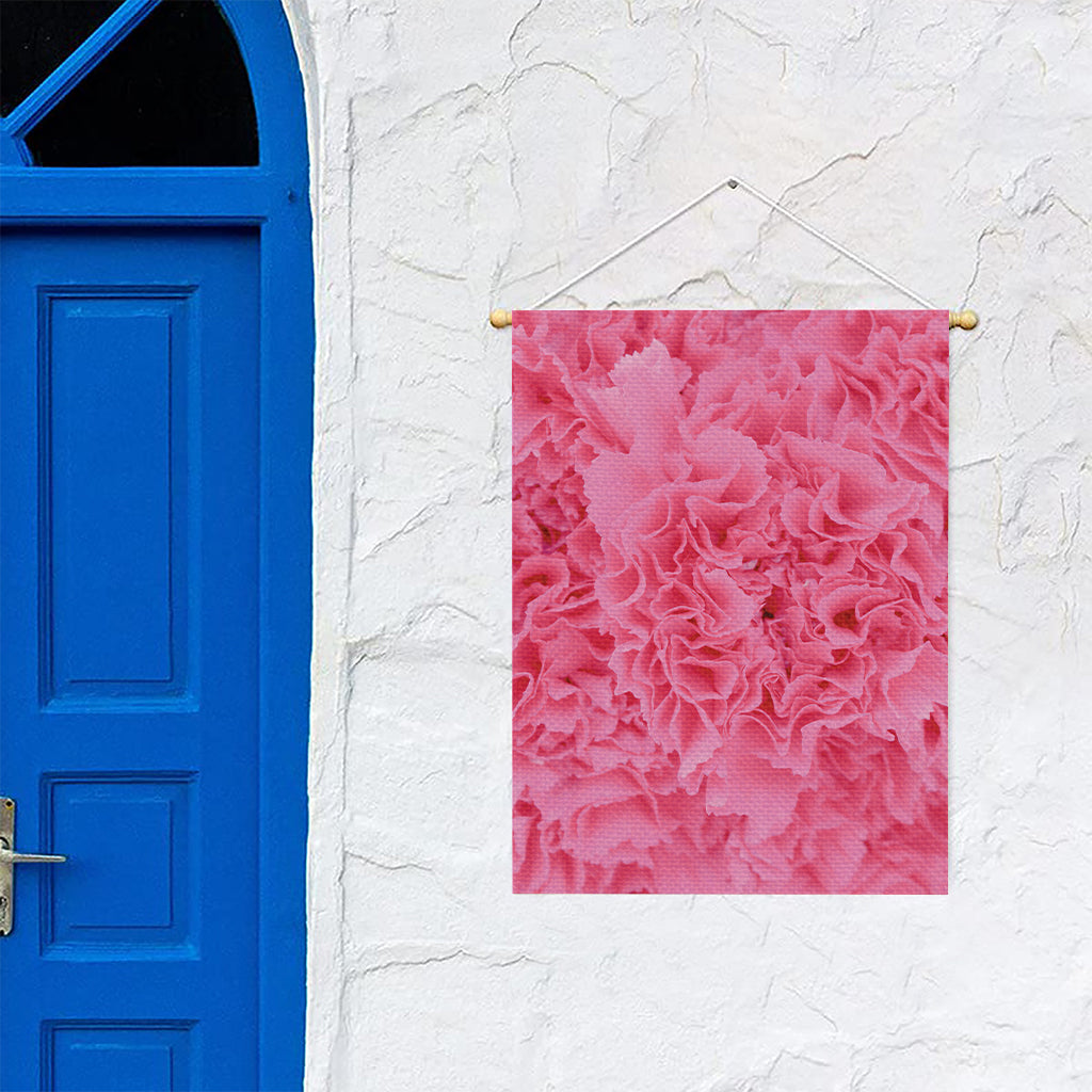 Pink Carnation Flower Print Garden Flag