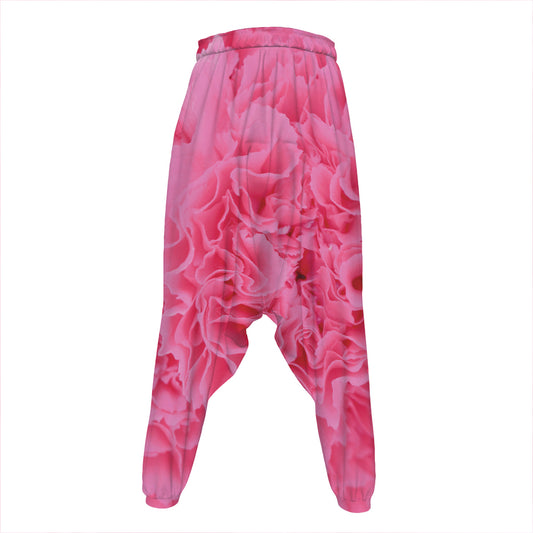 Pink Carnation Flower Print Hammer Pants