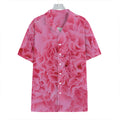 Pink Carnation Flower Print Hawaiian Shirt