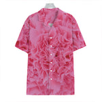 Pink Carnation Flower Print Hawaiian Shirt