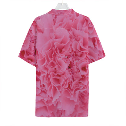 Pink Carnation Flower Print Hawaiian Shirt