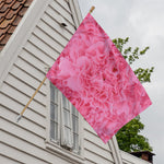 Pink Carnation Flower Print House Flag