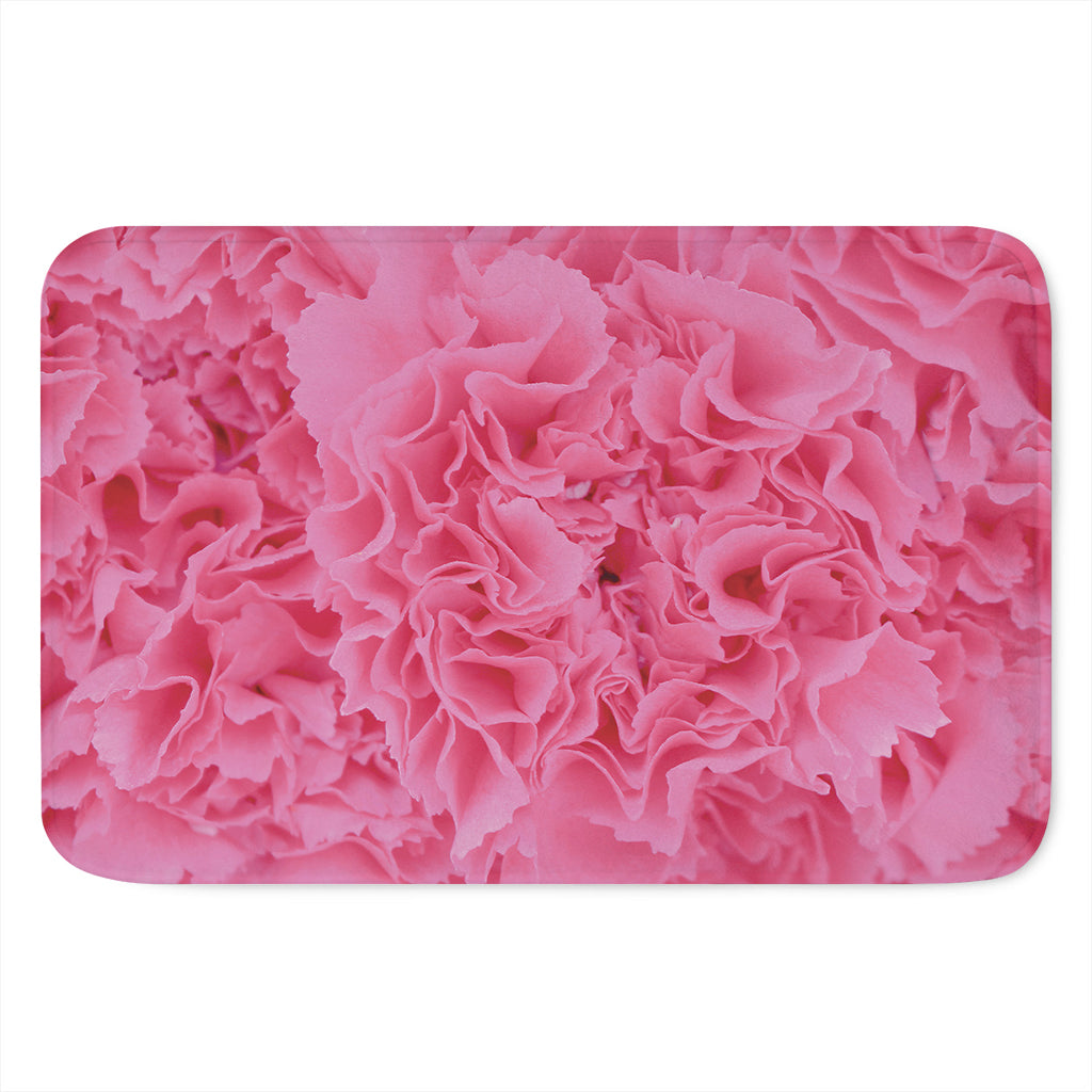 Pink Carnation Flower Print Indoor Door Mat