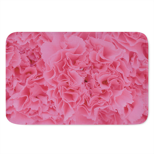 Pink Carnation Flower Print Indoor Door Mat