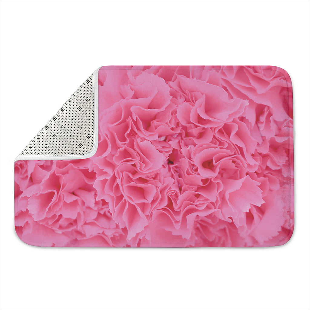 Pink Carnation Flower Print Indoor Door Mat