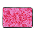 Pink Carnation Flower Print Kitchen Mat