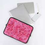 Pink Carnation Flower Print Laptop Sleeve