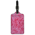 Pink Carnation Flower Print Luggage Tag