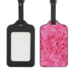 Pink Carnation Flower Print Luggage Tag