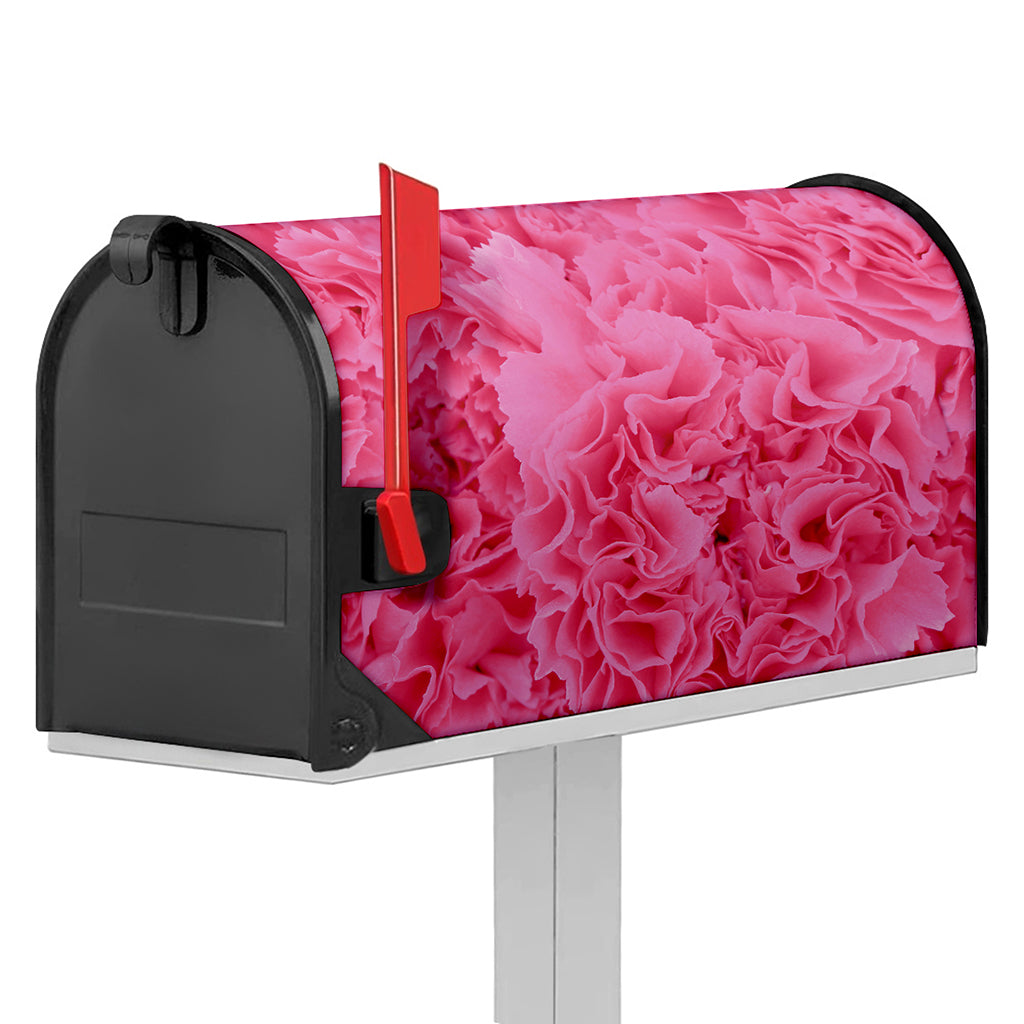 Pink Carnation Flower Print Mailbox Cover