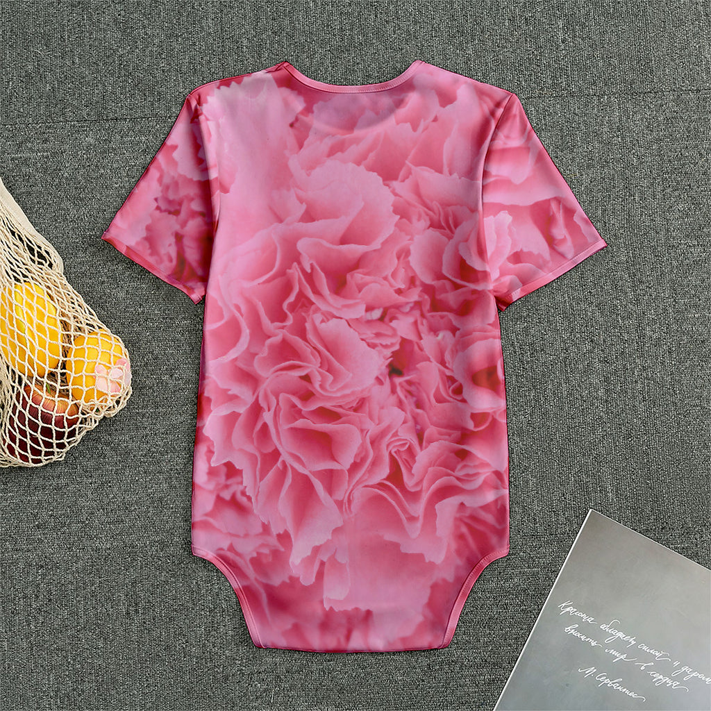 Pink Carnation Flower Print Men's Bodysuit