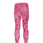 Pink Carnation Flower Print Men's leggings