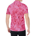 Pink Carnation Flower Print Men's Shirt