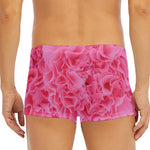Pink Carnation Flower Print Men's Short Boxer Briefs
