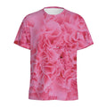 Pink Carnation Flower Print Men's Athletic T-Shirt