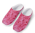Pink Carnation Flower Print Mesh Casual Shoes