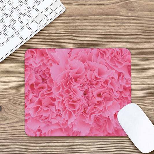 Pink Carnation Flower Print Mouse Pad