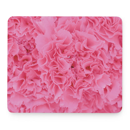 Pink Carnation Flower Print Mouse Pad