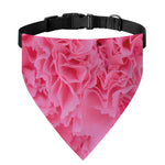 Pink Carnation Flower Print Over The Collar Dog Bandana