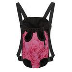 Pink Carnation Flower Print Pet Carrier Backpack