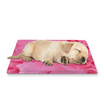 Pink Carnation Flower Print Pet Cooling Mat Cover