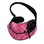 Pink Carnation Flower Print Pet Sling Carrier