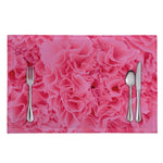 Pink Carnation Flower Print Placemat