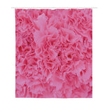 Pink Carnation Flower Print Polyester Shower Curtain