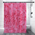 Pink Carnation Flower Print Premium Shower Curtain