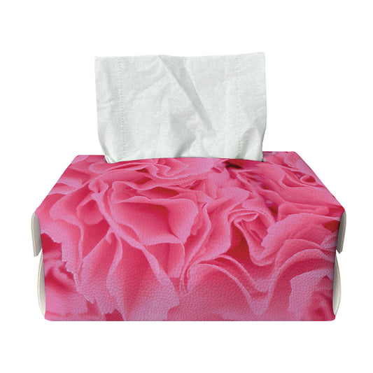 Pink Carnation Flower Print Rectangle Tissue Box Cover