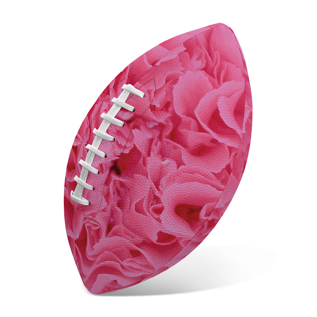 Pink Carnation Flower Print Rugby Ball