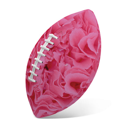 Pink Carnation Flower Print Rugby Ball