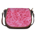 Pink Carnation Flower Print Saddle Bag