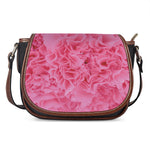 Pink Carnation Flower Print Saddle Bag