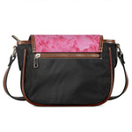 Pink Carnation Flower Print Saddle Bag