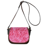 Pink Carnation Flower Print Saddle Bag
