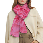 Pink Carnation Flower Print Scarf