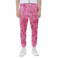 Pink Carnation Flower Print Joggers