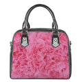 Pink Carnation Flower Print Shoulder Handbag