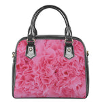 Pink Carnation Flower Print Shoulder Handbag