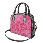 Pink Carnation Flower Print Shoulder Handbag