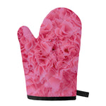 Pink Carnation Flower Print Single Oven Mitt