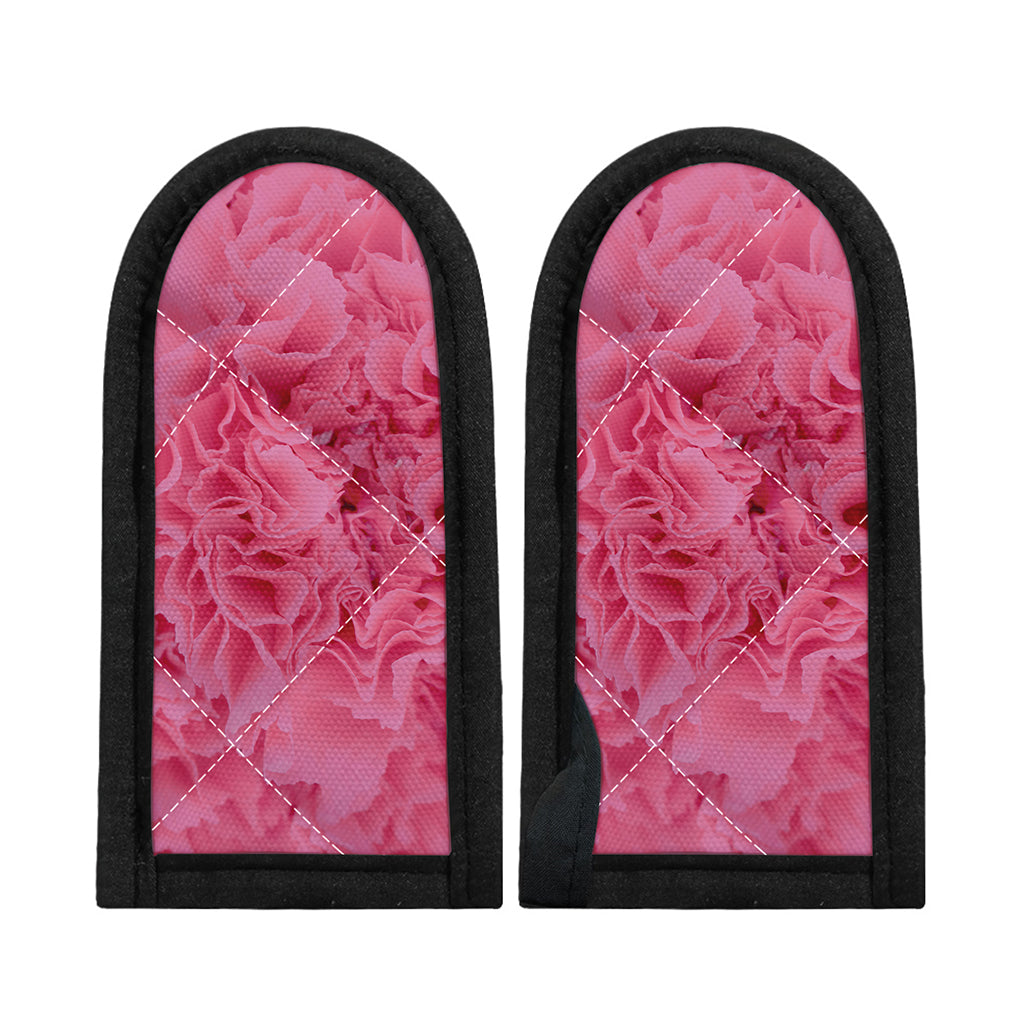 Pink Carnation Flower Print Skillet Handle Cover