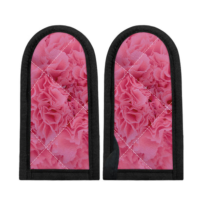 Pink Carnation Flower Print Skillet Handle Cover