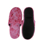 Pink Carnation Flower Print Slippers