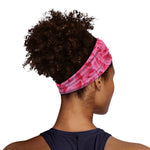 Pink Carnation Flower Print Sports Headband