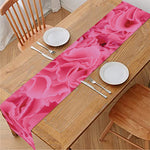 Pink Carnation Flower Print Table Runner