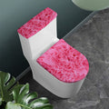 Pink Carnation Flower Print Toilet Lid And Tank Cover Set