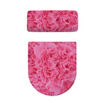 Pink Carnation Flower Print Toilet Lid And Tank Cover Set